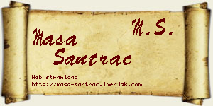 Maša Santrač vizit kartica